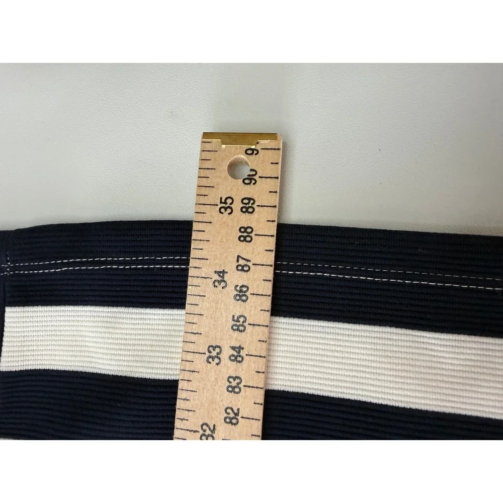 J. Crew Navy Blue White Striped Sheath Dress Womens Size 6 Sample NEW